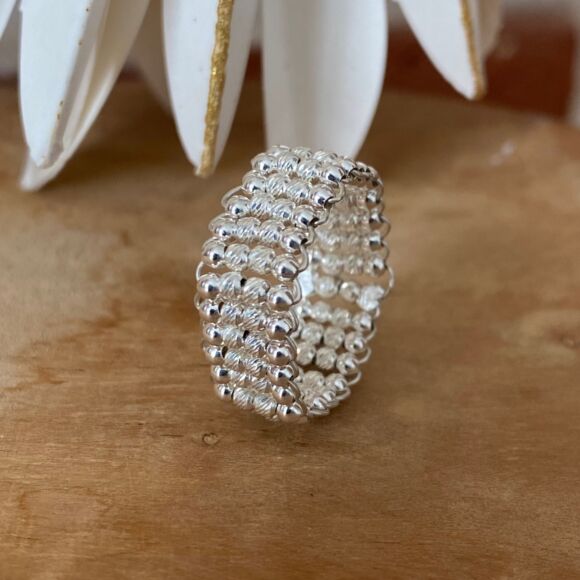 Bague tissée en Argent 925- Ariane – Image 3