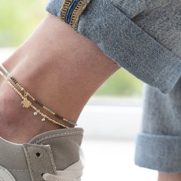 Bracelet de cheville bicolore - Emma – Image 6