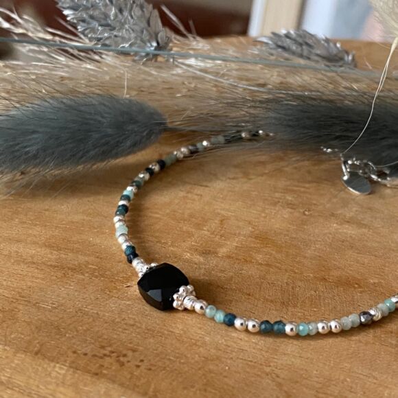 Bracelet onyx et Amazonite - Flora – Image 4
