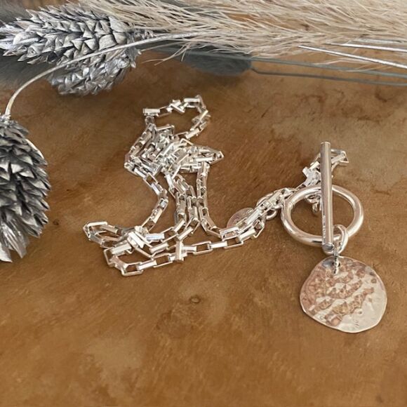 Collier en Argent massif avec fermoir barrette - Alba – Image 3