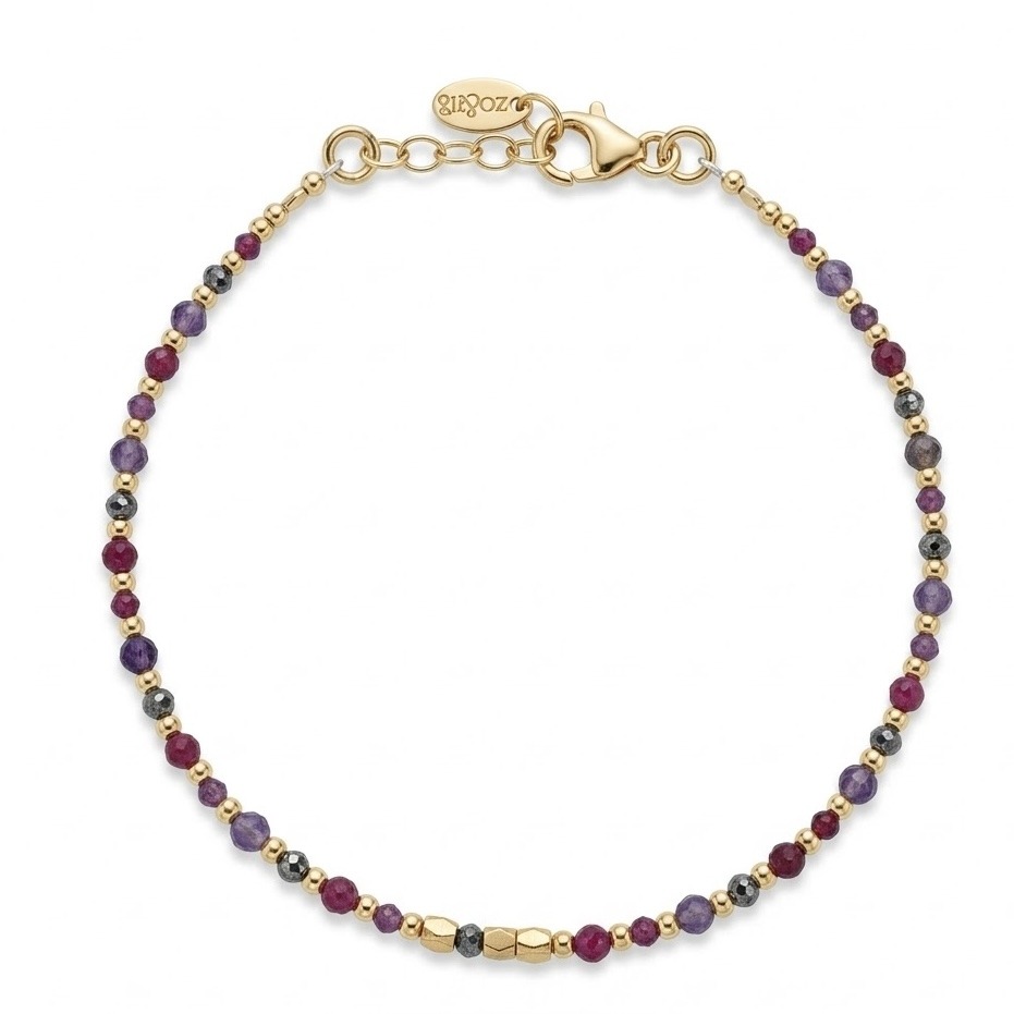Bracelet Multicolore en pierres semi-précieuses-Rainbow
