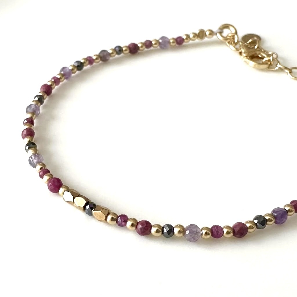 Bracelet Multicolore en pierres semi-précieuses-Rainbow – Image 4