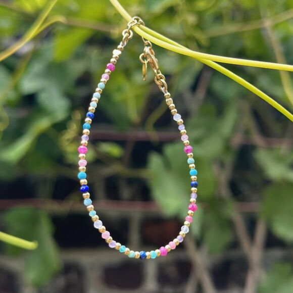 Bracelet Multicolore en pierres semi-précieuses-Rainbow