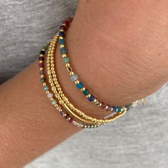 Bracelet Multicolore en pierres semi-précieuses-Rainbow