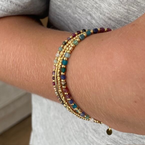 Bracelet Multicolore en pierres semi-précieuses-Rainbow – Image 6