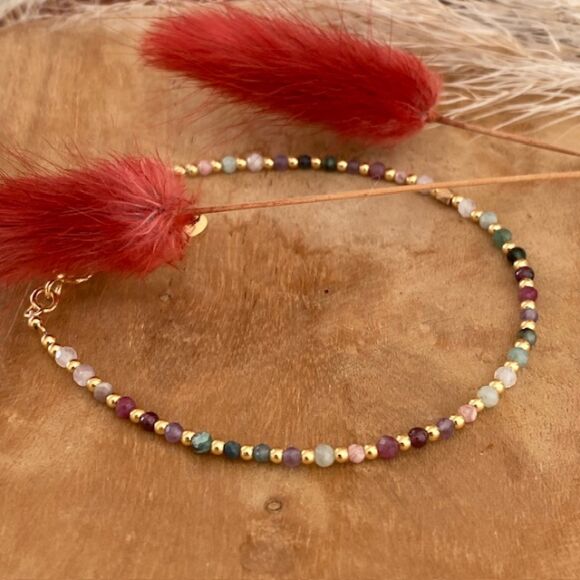 Bracelet Multicolore en pierres semi-précieuses-Rainbow – Image 2