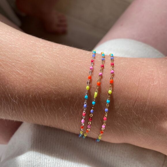 Bracelet en émail et Argent ou Argent doré- FLUO – Image 2