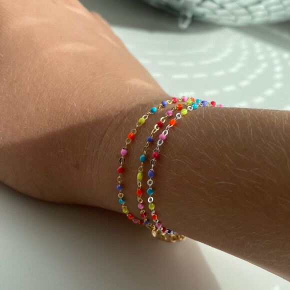 Bracelet en émail et Argent ou Argent doré- FLUO – Image 5