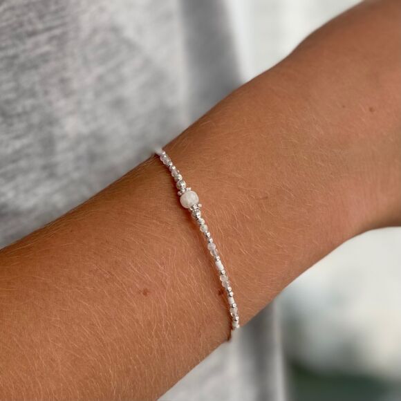 Bracelet en pierre de lune et Argent 925 - Luna – Image 8