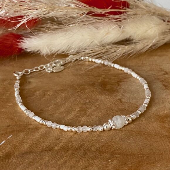 Bracelet en pierre de lune et Argent 925 - Luna – Image 5