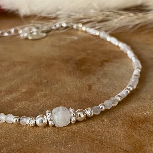Bracelet en pierre de lune et Argent 925 - Luna – Image 4