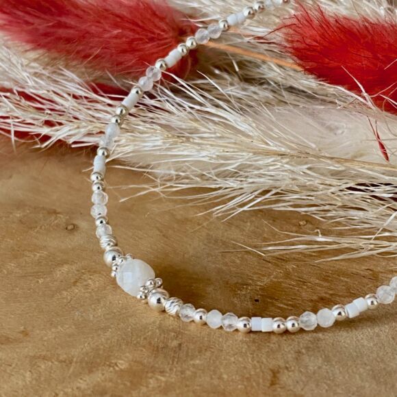 Bracelet en pierre de lune et Argent 925 - Luna – Image 3