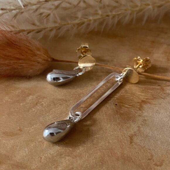 Boucles d'oreilles bicolore-Orace – Image 2