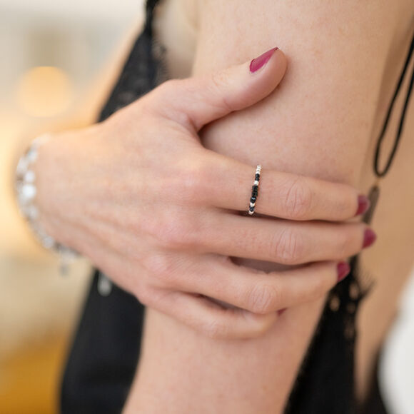 Bague en Argent 925 et tourmaline noire-Adélie – Image 2