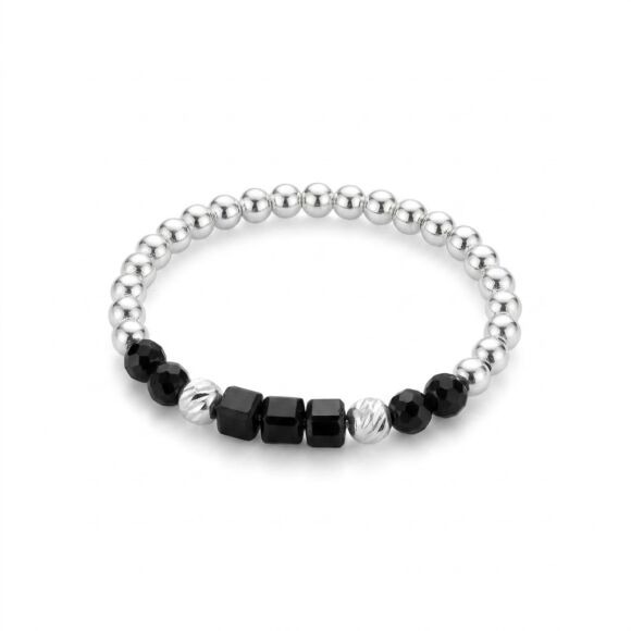 Bague en Argent 925 et tourmaline noire-Adélie