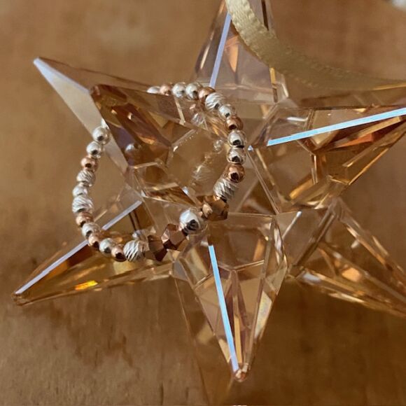 Bague élastique en cristal et Argent – Image 7