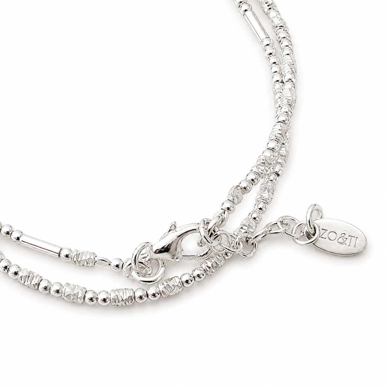 Bracelet double tour en Argent 925-Lucky – Image 4
