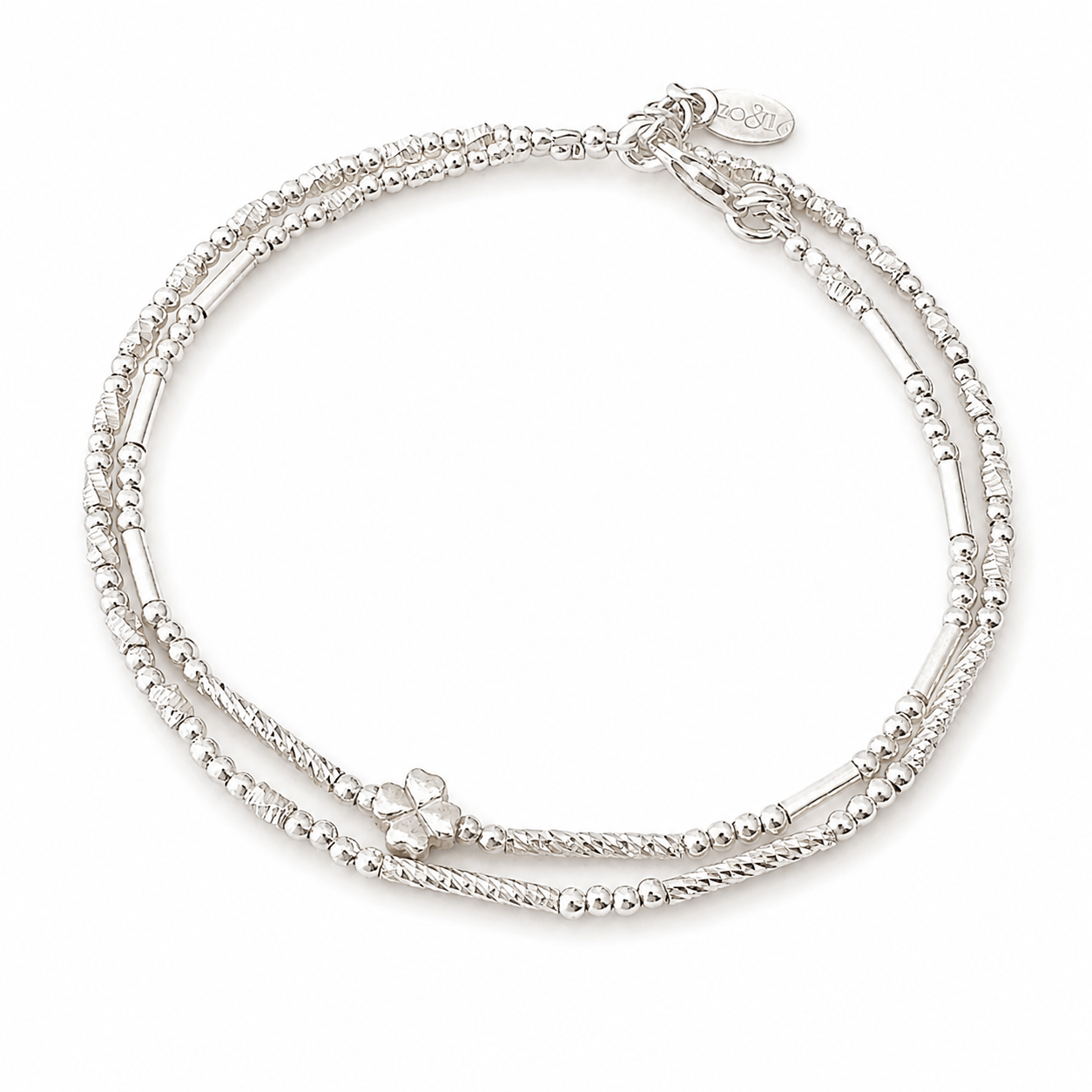 Bracelet double tour en Argent 925-Lucky