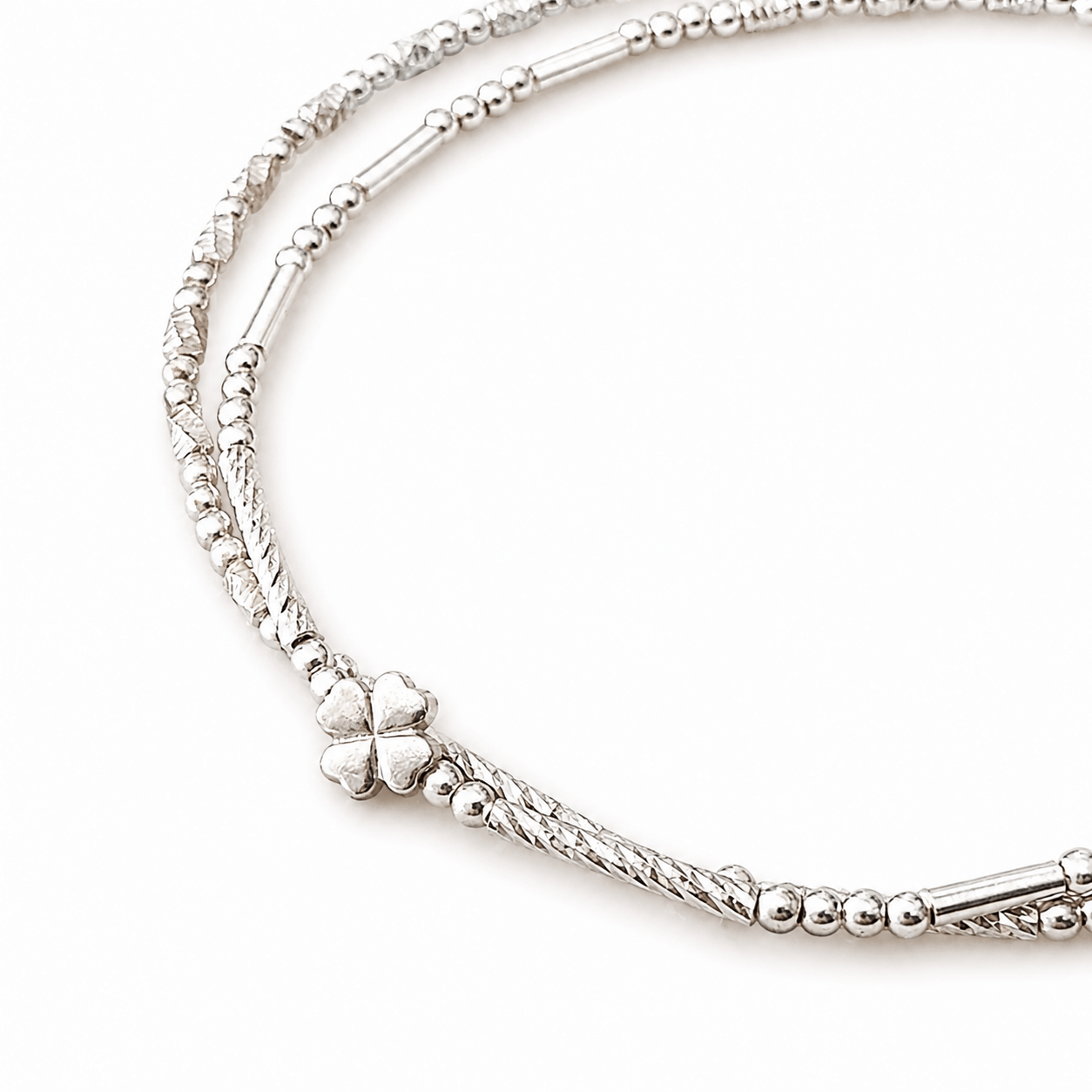 Bracelet double tour en Argent 925-Lucky – Image 3