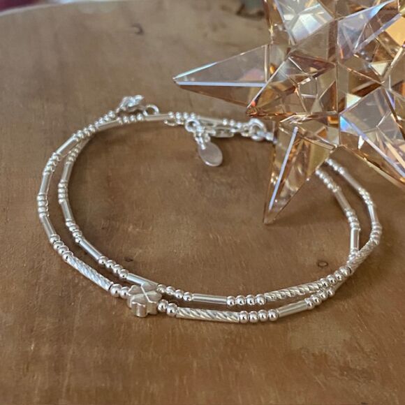 Bracelet double tour en Argent 925-Lucky