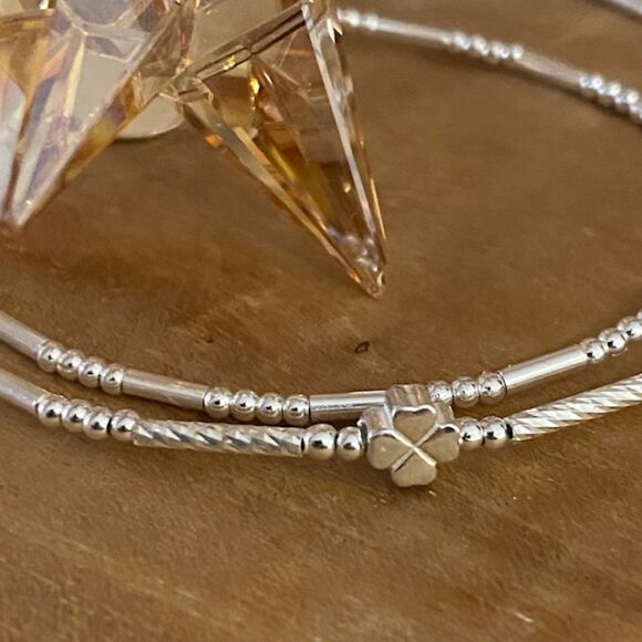 Bracelet double tour en Argent 925-Lucky – Image 3