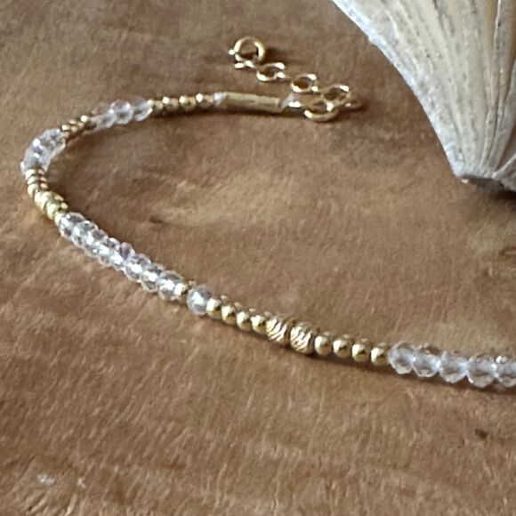 Bracelet en perles de verre Argent 925 et Argent doré- Verano – Image 4