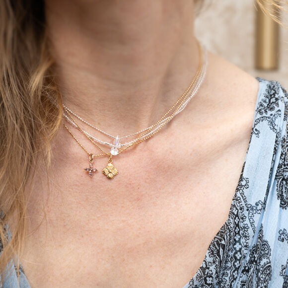 Collier en Argent 925 avec goutte en cristal-Drop – Image 3