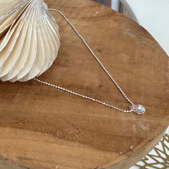 Collier en Argent 925 avec goutte en cristal-Drop – Image 5