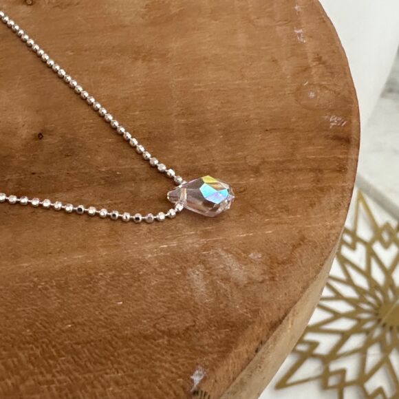 Collier en Argent 925 avec goutte en cristal-Drop – Image 6
