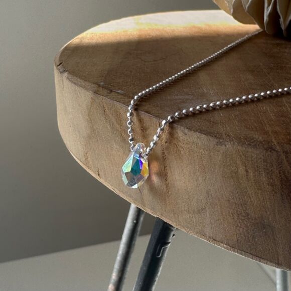 Collier en Argent 925 avec goutte en cristal-Drop – Image 4