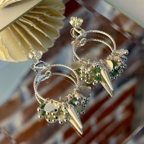 Boucles d'oreilles multi pampilles en Argent 925 -Flora – Image 2