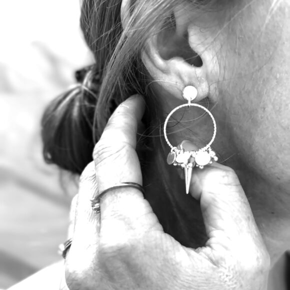 Boucles d'oreilles multi pampilles en Argent 925 -Flora – Image 3