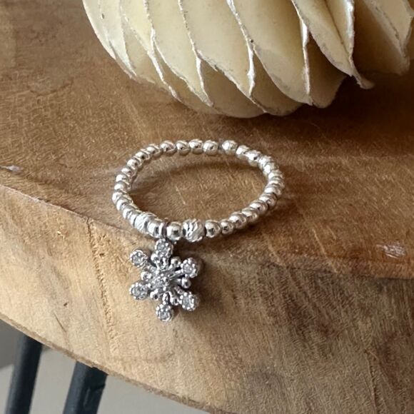 Bague en Argent 925 avec breloque pavée zircon-Elsa – Image 4
