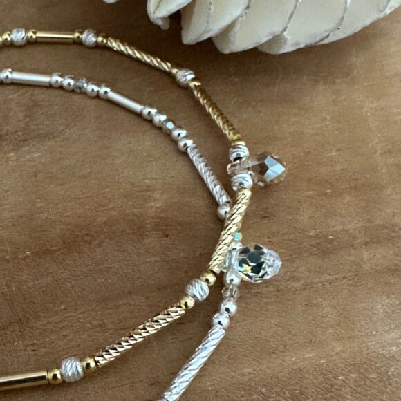 Bracelet en Argent 925 ou Argent doré avec goutte en cristal-Drop