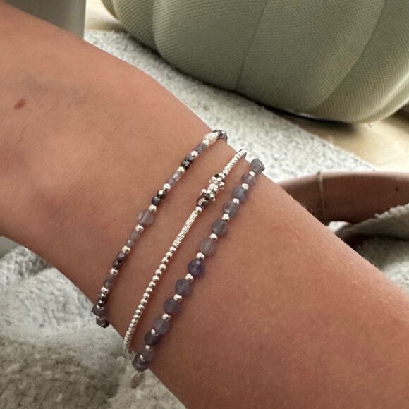Bracelet en tanzanite-Argent ou Argent doré-Iris – Image 3
