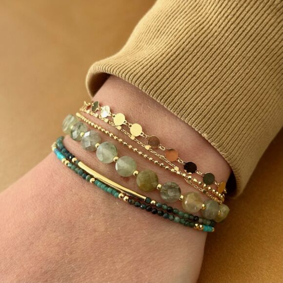 Bracelet multi chaines en Argent et Argent doré- Axelle – Image 4