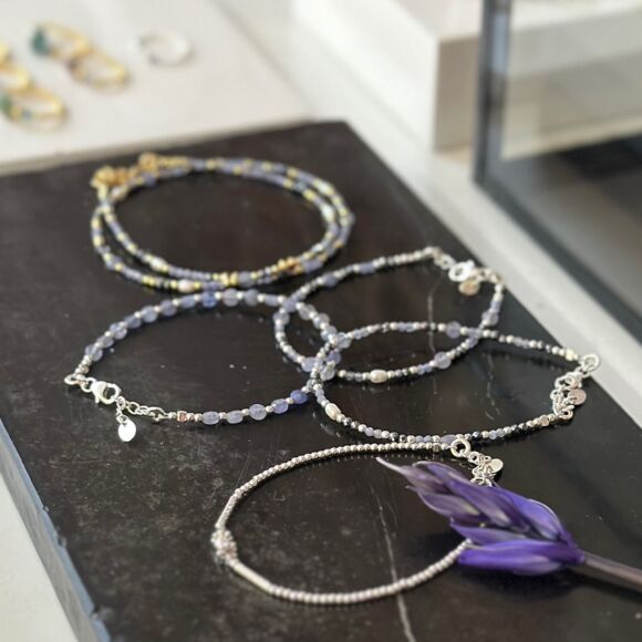 Bracelet en tanzanite-Argent ou Argent doré-Iris – Image 4