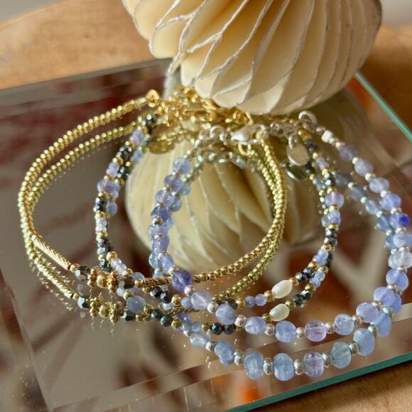 Bracelet en tanzanite-Argent ou Argent doré-Iris – Image 6