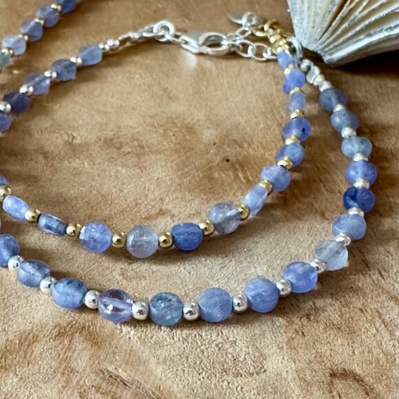 Bracelet en tanzanite-Argent ou Argent doré-Iris
