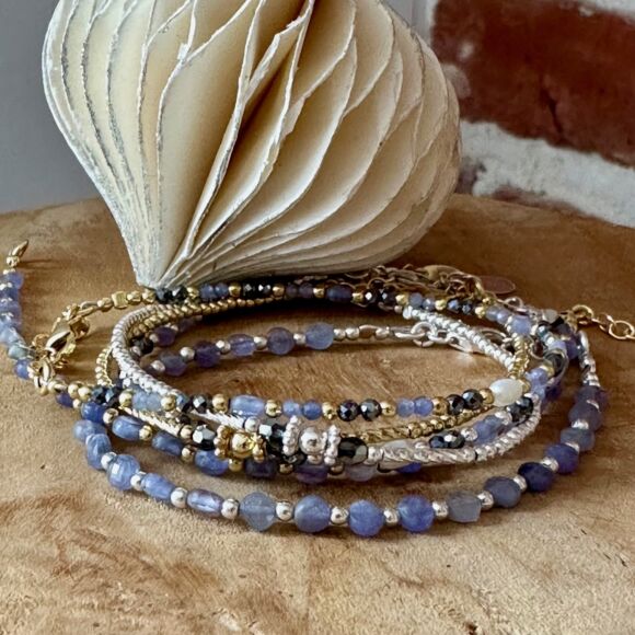 Bracelet en tanzanite-Argent ou Argent doré-Iris – Image 5