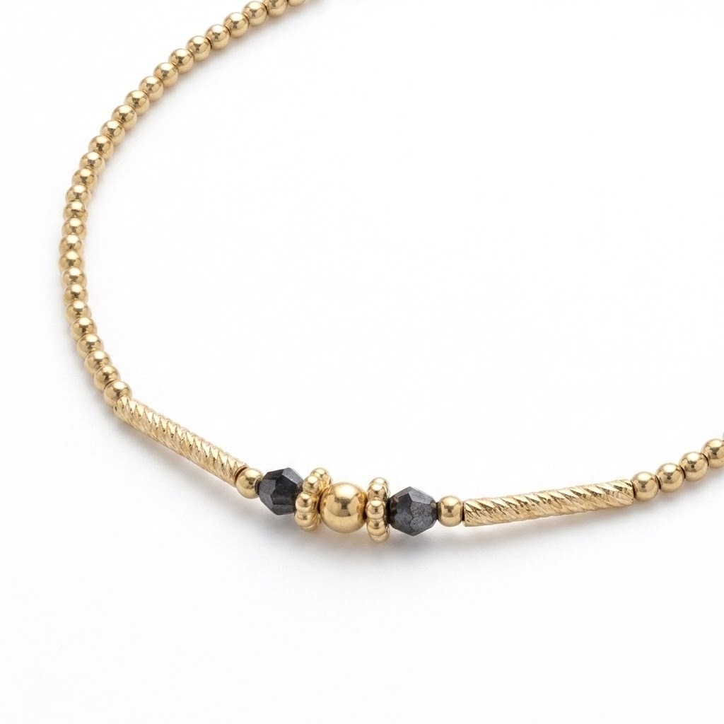 Bracelet en Argent doré avec cristaux-Fleur – Image 3