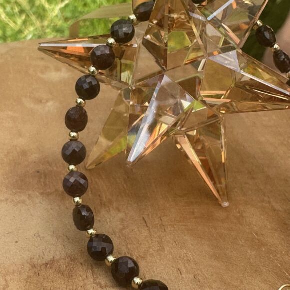 Bracelet en grenat et Argent doré-Paulette – Image 3