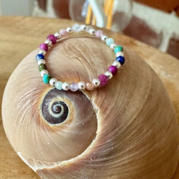 Bague en pierres semi-précieuses-Rainbow – Image 3