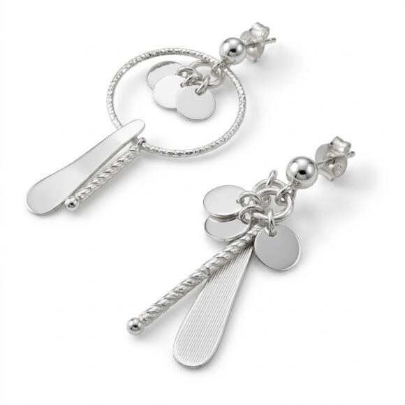 Boucles d'oreilles en Argent 925- Pendule