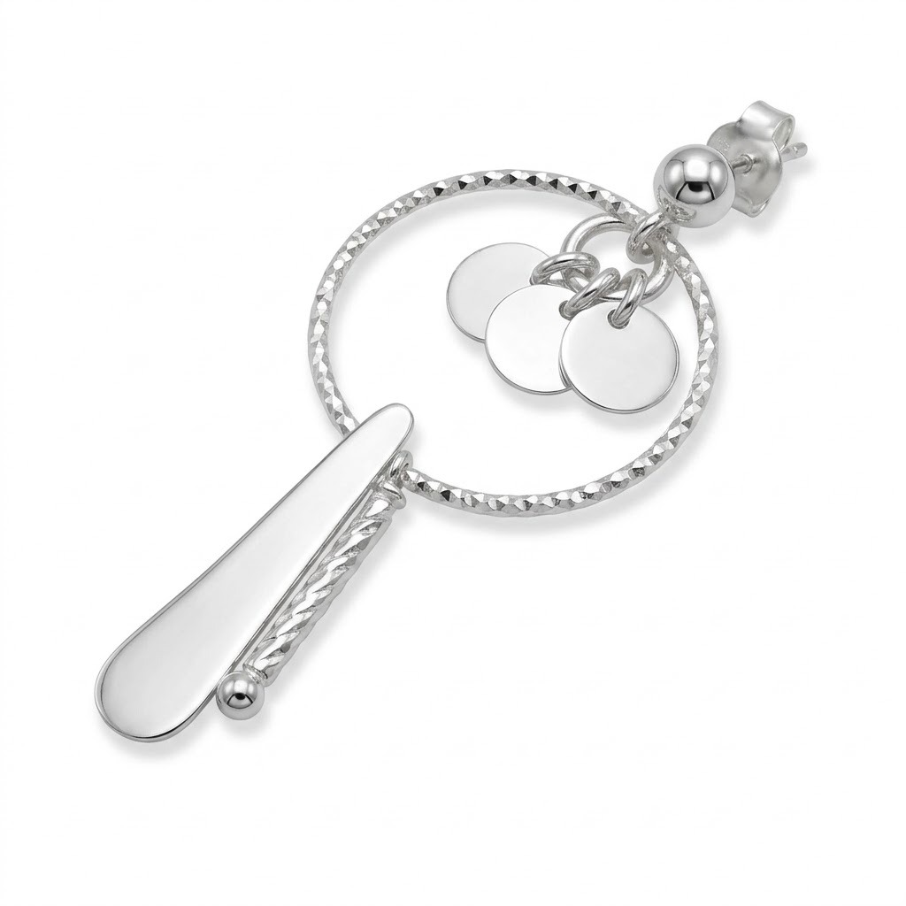Boucles d'oreilles en Argent 925- Pendule – Image 3