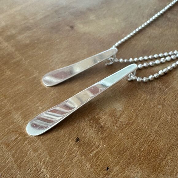 Collier en Argent 925 avec goutte longue-Suspension