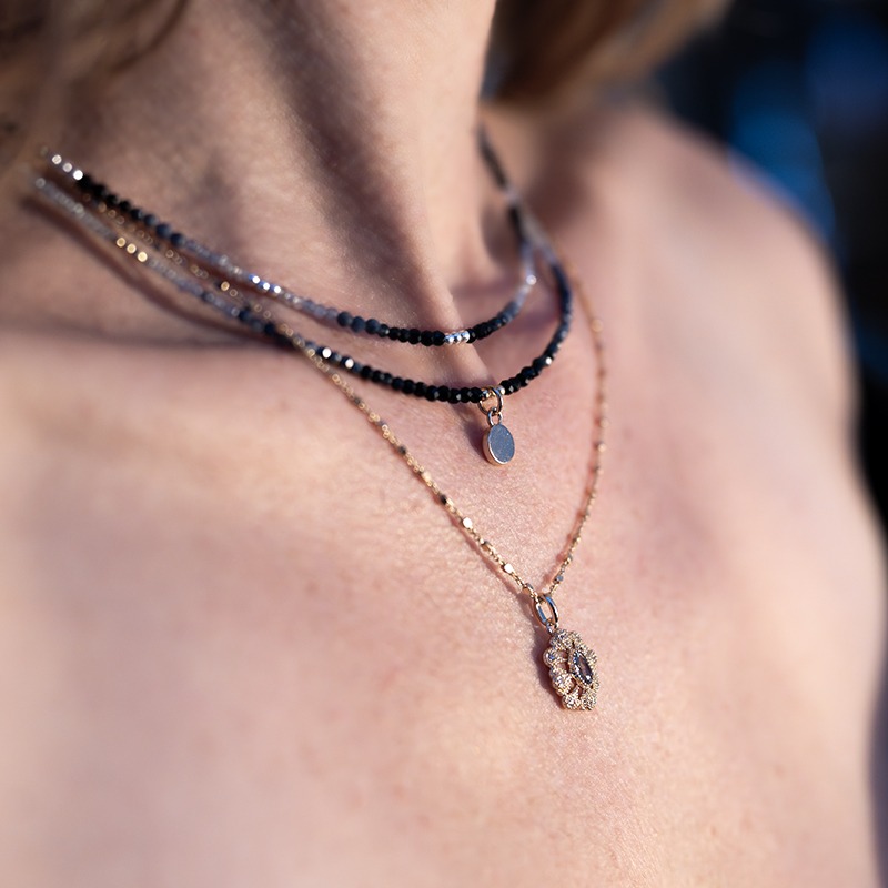 Collier en saphir et pierres semi-précieuses-Minuit étoile – Image 5