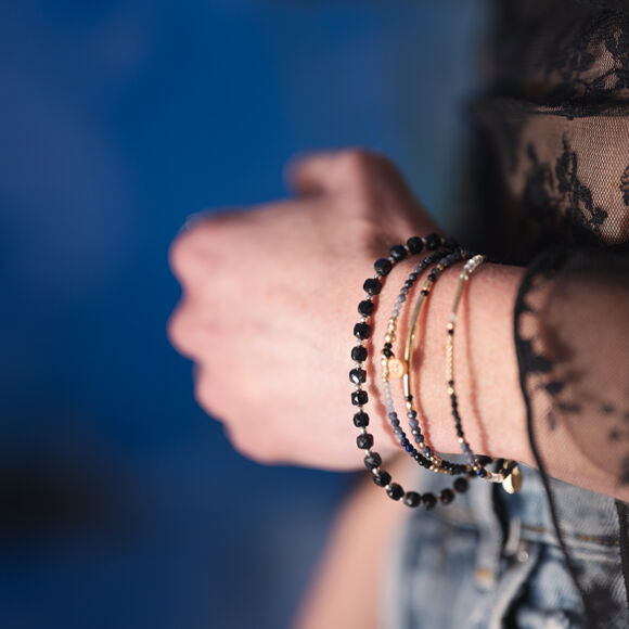 Bracelet avec dégradé de saphirs et pierres semi précieuses - Minuit Etoilé
