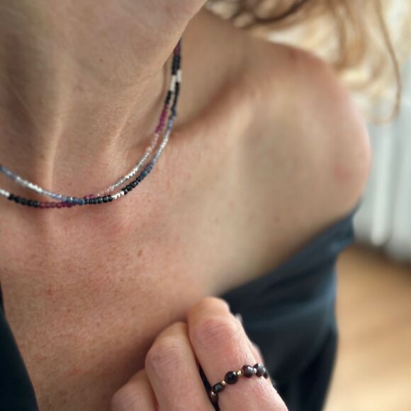 Collier en pierres naturelles et Argent 925-Hypnotic