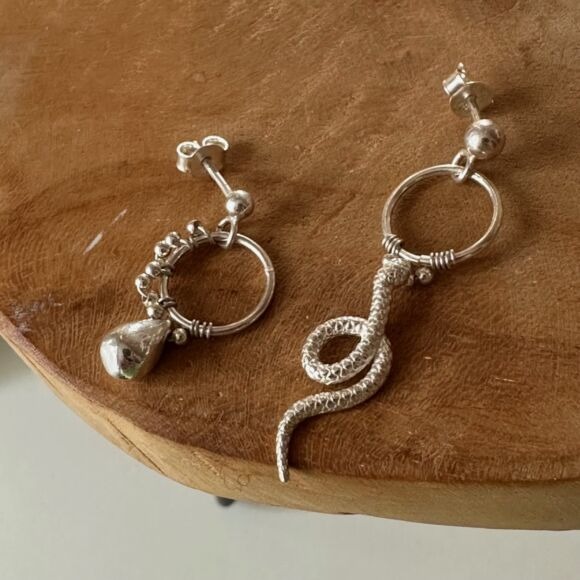 Boucles d'oreilles modulables Argent Liane